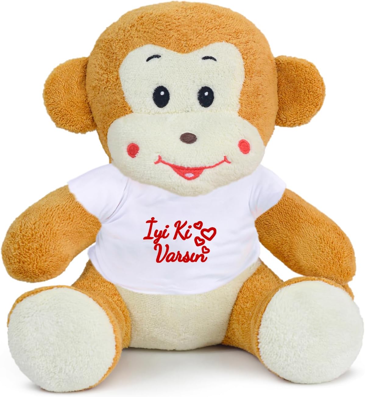 Özgüner Toy 20-25 cm T-Shirt Plush Teddy Bear, 20 cm Teddy Bear, Soft Teddy Bear, Gift for Lover, Teddy Bear, Plush Teddy Bear, Plush Toys, Sitting Bear, Office Gift, Colorful Teddy Bear, Glad You Are, Shirt, Bear Monkey
