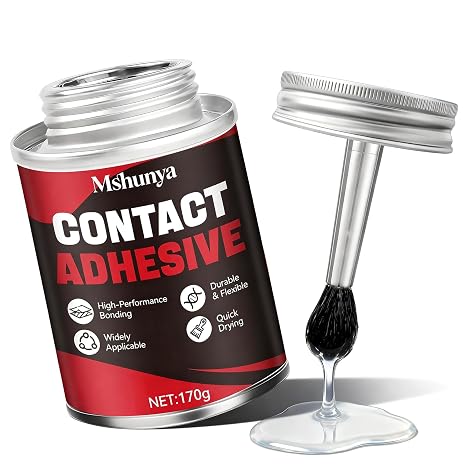 Contact Cement, Strong Adhesion, Flexible Waterproof, Aging Resistant 5.7Oz | Suitable for Woodworking, Furniture Repairs, DIY, Shoe Soles, High Temperature Resistance, Non Peeling, No-Yellowing