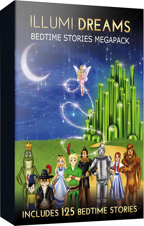 Starry Dream Machine Audio Book Story Collection Featuring 125 Bedtime Stories Including: Alices Adventures in Wonderland, Pinocchio, Cinderella & More! Toy Gift for Kids, Boys & Girls