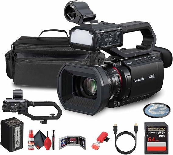 Panasonic HC-X2100 UHD 4K 3G-SDI/HDMI Pro Lightweight Camcorder Bundle