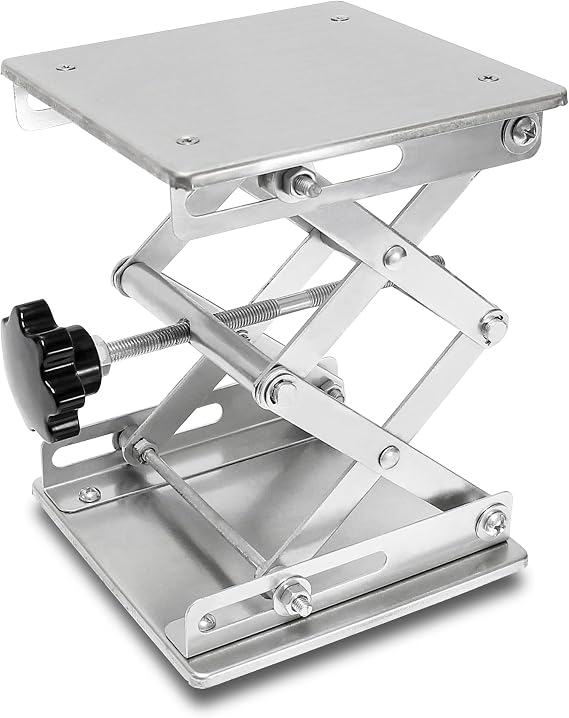 Wisamic Stainless Steel Lab Jack Scissor Stand Platform 6x6 inches