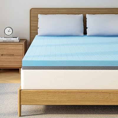 Maxzzz Full Mattress Topper,3 Inch Ventilated Design Memory Foam Queen Mattress Topper,Cooling Gel Infused Swirl Foam Pad for Pressure Relief Back Pain, CertiPUR-US Certified