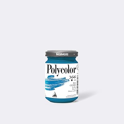 Maimeri Polycolor Vinyl Paints - Sky Blue, 140 ml jar