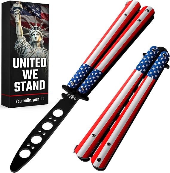 GOOD WORKER Patriotic American Practice Trainer with Durable Build Safe Cool Design USA Flag Training Tool CSGO Fidget Toy Perfect for Boyfriend, Father, Son, Teens Birthday Gift Idea K14 U