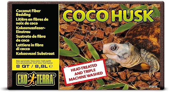 Exo-Terra Coco Husk Terrarium Substrate for Reptiles and Amphibians, 7 Quart
