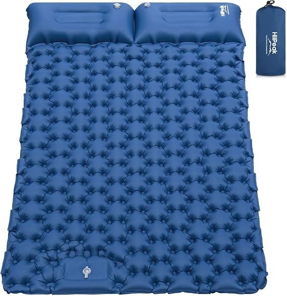 HiiPeak Ultralight Inflatable Mattress with Built-in Foot Pump Heavy Duty Compact Waterproof Camping Hiking Hiking Tent Trap Travel