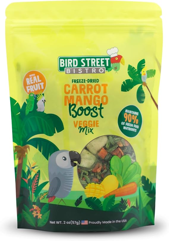 Bird Treats - Parrot Treats - Cockatiel Food - Parakeet Treats - Conure Bird Food - Cockatiel Treats - Sun Conure Food - Cockatiel Bird Food - Parakeet Bird Food (Carrot Mango Boost)