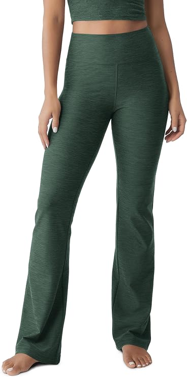 ODODOS Women's Powerful Tummy Control Flared Yoga Pants 2.0 High Waist Workout Bootcut Leggings with Inner Pocket- 29" / 31"