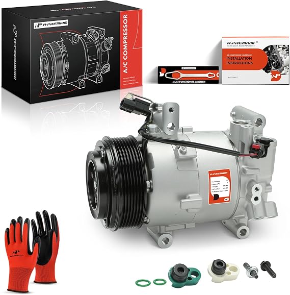 A-Premium Air Conditioner AC Compressor with Clutch | Compatible with Honda Civic 2.0L 2016-2021, with 7-Groove Pulley