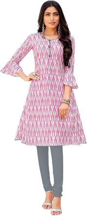 Miraan Women's Cotton Printed Readymade Kurti