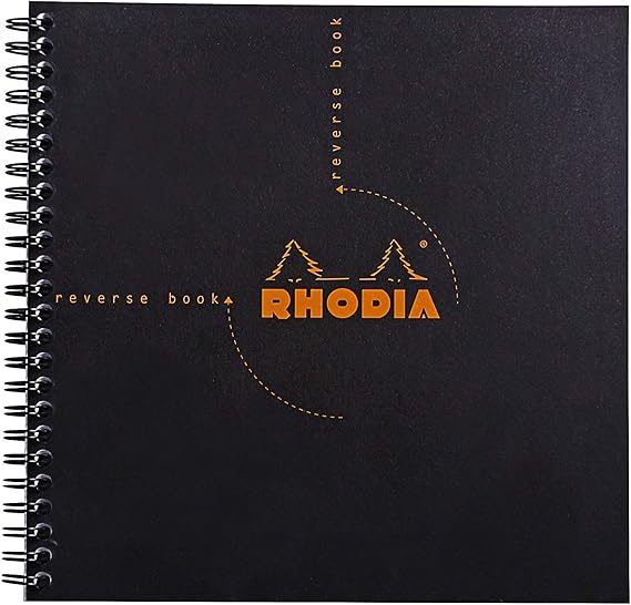 Rhodia Graph Reverse Standard Notebook, One Notebook, Black