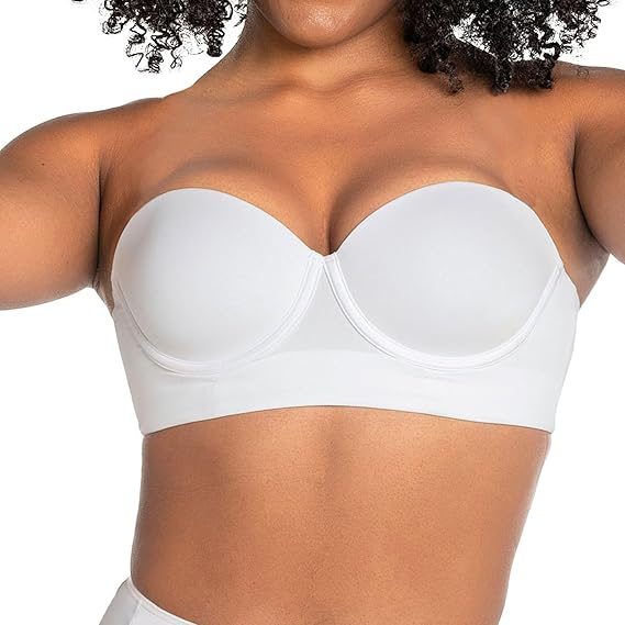 Strapless Bras for Women, Full Coverage Underwire Non-Slip Strapless Bra
