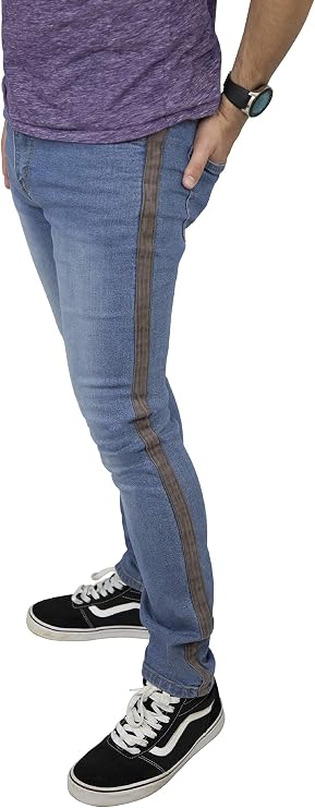 Skylinewears Mens Slim Fit Stretch Jeans Comfy Fashionable Super Flex Denim Skinny Pants