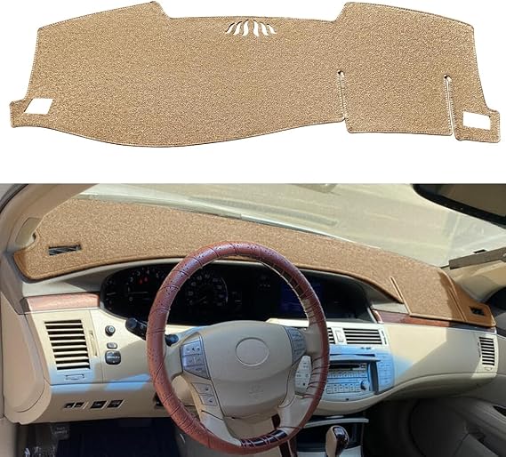 Dash Cover Mat Custom Fit for Toyota Avalon 2005 2006 2007 2008 2009 2010 with Cutout for Speaker, Dashboard Cover Pad Carpet Protector F101 (05-10 Beige)