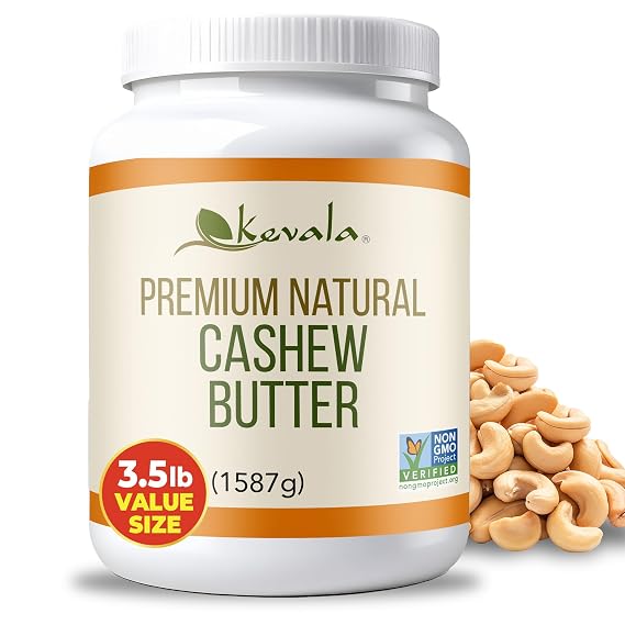 Kevala Cashew Butter - 3.5 lb, Premium Natural Peanut Butter Substitute