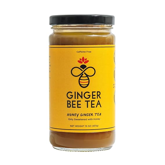 Ginger Bee Honey Ginger Tea Concentrate, Real Honey, Caffeine-Free, 15 oz