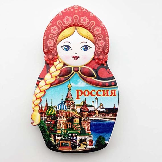 Moscow Matryoshka Russia Magnet Travel Souvenir 3D Resin Collection Gift Fridge Refrigerator Magnet