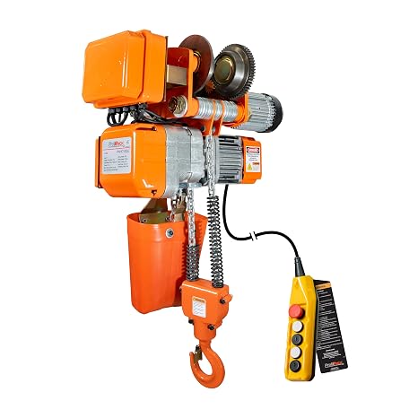 Prowinch 2200 lbs Electric Chain Hoist 110V 120V with Power Trolley, 1 Ton Hoist, 20 ft. G80 Chain, H2 Duty for efficient Lift, Heavy-Duty Lifting in Home, Garage, Attic Warehouse & Industrial Setting