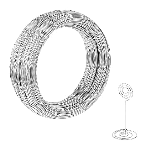 Luter Aluminum Craft Wire, 98.4ft/ 30m 18 Gauge 1mm Metal Wire Flexible Bendable Crafting Wire for Jewelry Making DIY Crafts Gardening Sculpting