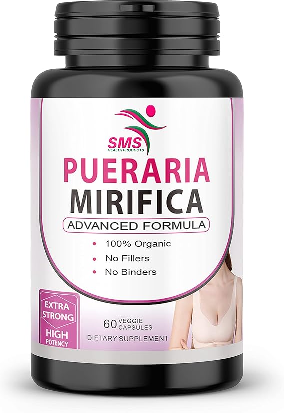 Pueraria Mirifica (Kwao Krua Kao) Supplement Pills - Pure Root 10:1 Concentrated White Extract Powder from Thailand, Premium Organic - Promotes Women's Health - 60 Veggie Capsules.