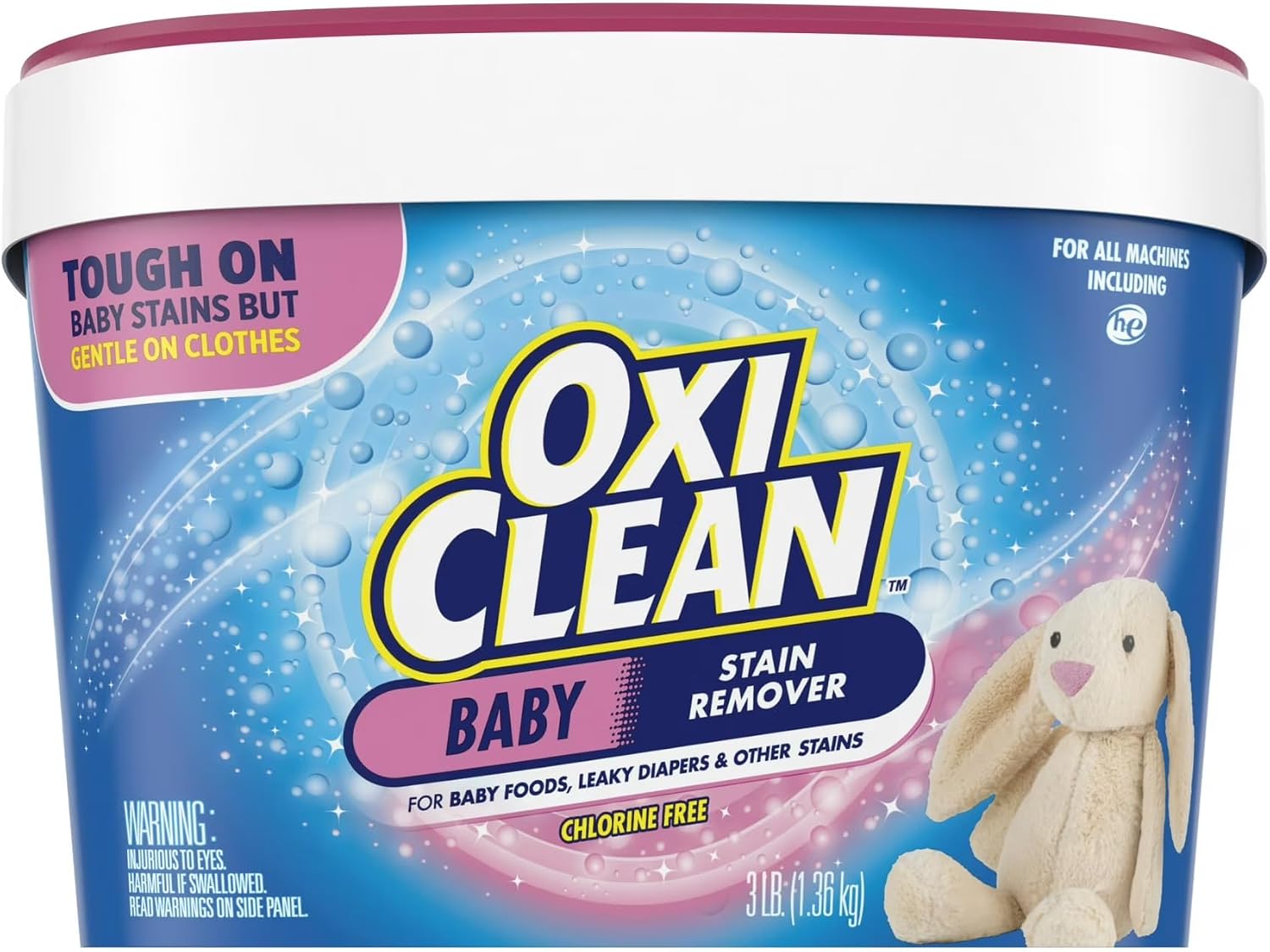 OxiClean Versatile Stain Remover Baby Stain Soaker, 3 lb (1.37 kg)