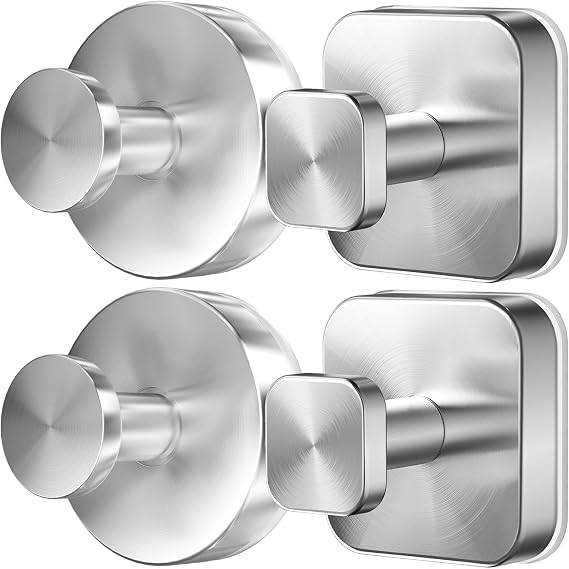 Suction Cup Hooks for Shower,No-Drill Towel Holder for Bathrooms Wall, Glass Door, Mirror, Tiles, Kitchen, Hold Robe & Wreath, Hanging up to 15 lbs