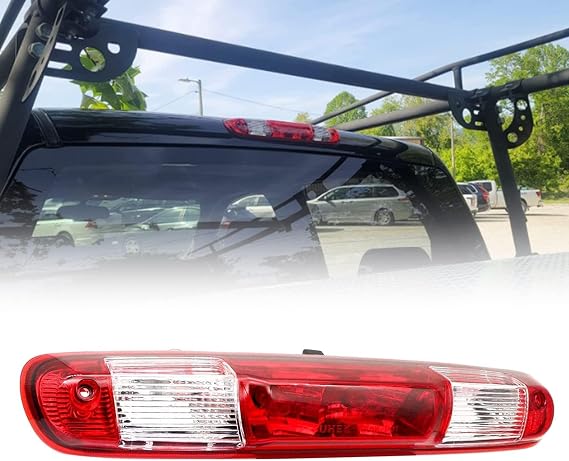 FZJDSD 3rd Third Brake Light High Mount Stop Light Cargo Lamp Fit for Chevy Silverado GMC Sierra 1500 2500HD 3500HD 2007-2013#25890530 25816217 25834790 Rear Cab Roof Center Light