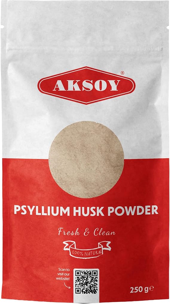 Whole Psyllium Powder Husk 99% Purity 250g Powerful Psyllium Seed Husk Fiber Soluble & Insoluble Fiber Source