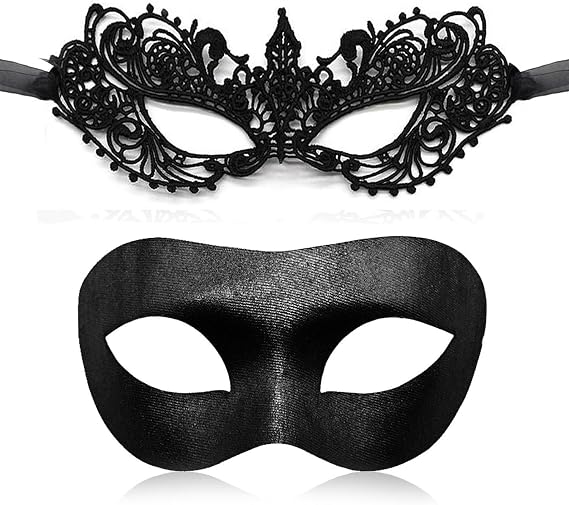 MYMENU Masquerade Masks for Couples Women Men Venetian Mask Halloween Carnival Mask for Party Prom Costume