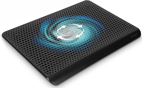 Targus Laptop Cooling Pad, Single Fan, Up to 16 Inch, for Macbook/PC, Black (AWE69US)