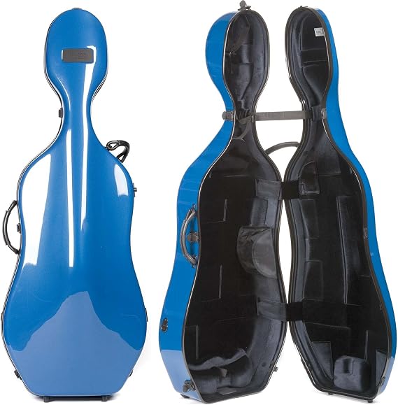Bam France New Tech 1002NW Blue/Black 4/4 Cello Case with Wheels