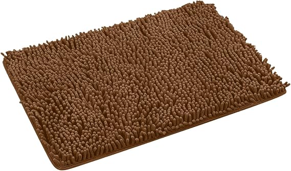 Bathroom Rugs 27x18 Inch Washable Non-Slip Microfiber Thick Extra Soft Absorbent Shaggy Bath Mat Machine Wash Dry Quick Dry Plush Bath Rugs for Kitchen Shower Tub Bathroom Floor
