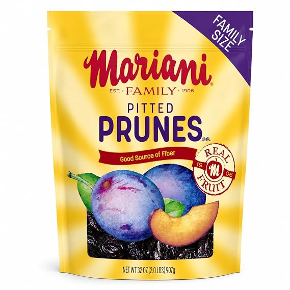 Mariani | Pitted Prunes | Dried Fruit | Healthy, Vegan, Gluten Free Snack for Kids & Adults | No Sugar Added | 32 Ounces (Pack of 1) - Resealable Bag