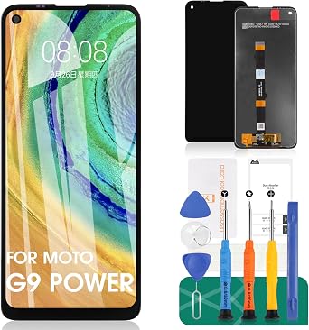 for Moto G9 Power Screen Replacement for Moto G9 Power LCD Screen for Moto G9 Power Display for XT2091-3 XT2091-4 Digitizer Touch Screen Assembly Repair Parts