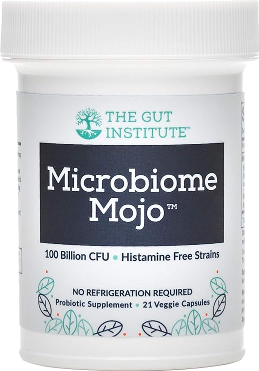 Microbiome Mojo 2-in-1 High Potency Probiotics - 100 Billion CFUs Plus 500 Million viable Soil-Based Probiotics per Capsule - 28 Count - No Refrigeration Needed - Made in The USA
