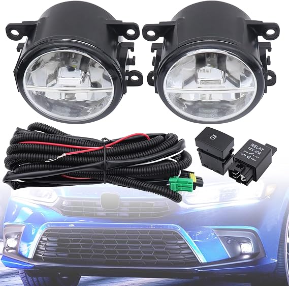 MotorFansClub LED Front Bumper Fog Light Fit for Honda Civic 2022 2023
