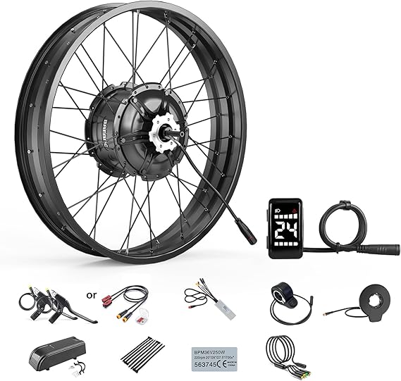 BAFANG Ebike Conversion Kit 48V 1000W - Rear Hub Motor for 20" & 26" Fat Tire Bikes with Display Options (No Battery Included) | Conquer Deep Snow, Winter Trails, Sand & Off-Road Terrain