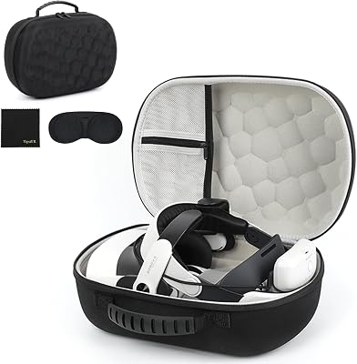 New Large Carrying Case for Meta Quest 3SQuest 3 Headset and Battery Head Strap, Hard Travel Case Compatible with BOBOVR M3 Pro Battery Pack Head Strap, Controllers and VR Accessories