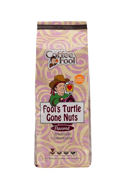 Coffee Fool's Decaf Turtle Gone Nuts (Coarse Grind)