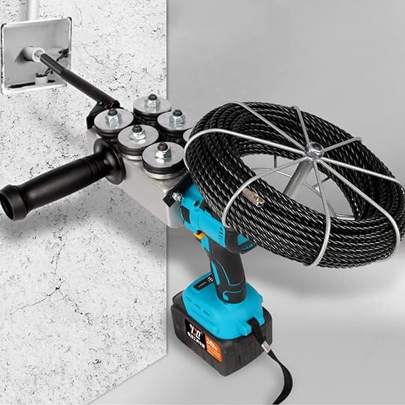 Automatic Wire stringing Machine,Electrical Wire Threader Threading Machine,Cordless Electric stringing Wire Puller,Wall Electrical Wire Threader,Cable Threading Tool,Section10-2*Battery