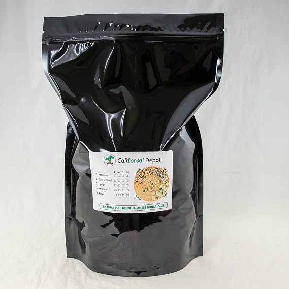 2.5 Quarts Genuine Japanese Kiryu Fired (Heat Treated) for Pines & Junipers Bonsai Tree Soil Mix - Medium Grain