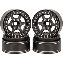 AMK 1.9 Beadlock Wheels 4pcs 958g Brass Heavy 1.9 Wheels for 1/10 RC Crawler TRX4 Capra SCX10 D90 VS4-10 Gen8 CC01 TRX4 Upgrades Accessories