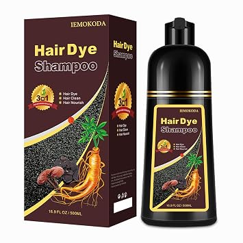 Herbal 3 in 1 Purple Hair Dye 13.53 FL Oz, Shampoo, Semi-Permanent 100% Gray Coverage, Effect 5 Minutes, Lasts 30 Days Color Shampoo purple,16.90 Fl Oz Pack of 1