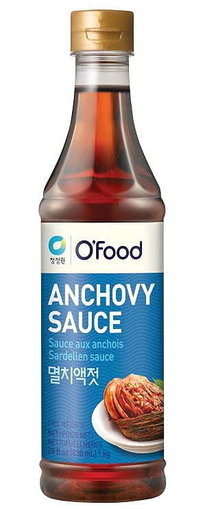 Chung Jung One O'Food Premium Anchovy Fish Sauce, Korean Pantry Staple Flavor Enhancer, Perfect for Kimchi, Soups and Stews (Anchovy Sauce, 1kg)