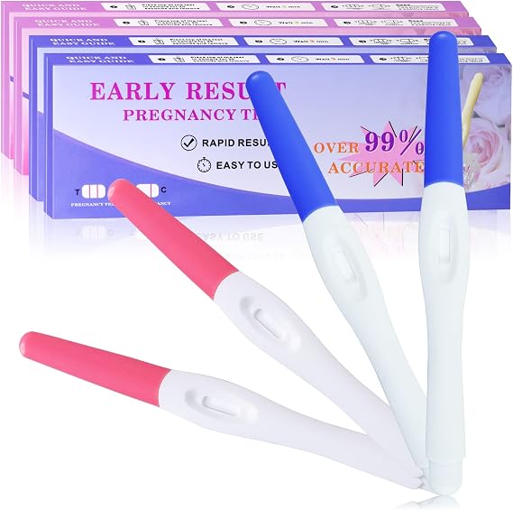 4 Pack Fake Pregnancy Test Kit - Pink & Blue Positive Pregnancy Test, Prank Pregnancy Test Always Positive Prank Early Detection Pregnancy Test for Joke, Prank, Gag