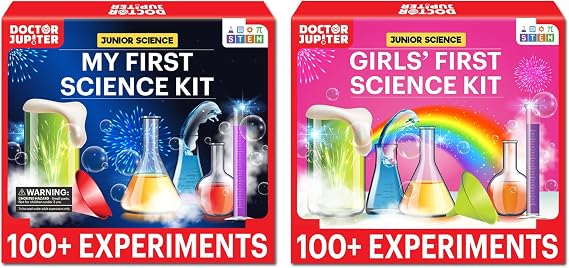 Doctor Jupiter Set of My First Science Kit, Girls First Science Kit for Kids Ages 4+ | Birthday Gift Ideas for 4-5-6-7-8-9-10-11-12 Year Old Boys & Girls | STEM Learning & Educational Toys | Pack of 2