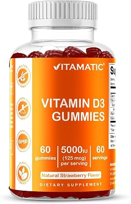 Vitamatic Vitamin D3 Gummies 5000 IU Per Gummy 60 Gummies