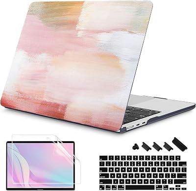 RuiHe.C Case for MacBook Pro 14 inch 2024 2023 2021 Model M4 A3112 A3401 A3185 M3 A2918 A2992 M2 A2779 M1 A2442 ProMax, Cover for MacBook Pro 14 Plastic Hard Shell Case-Oil Painting