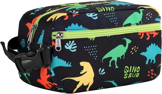 Bagseri Kids Snack Bag Boys - 3.9L Small Lunch Bag Kids, Black Dinosaur