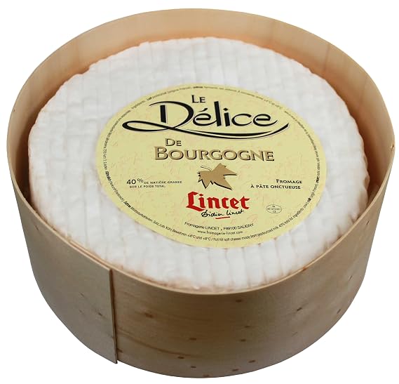 Lincet Delice de Bourgogne Triple Creme Cheese, 4LB, 1 Pack